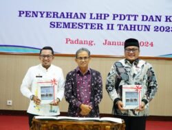 Bupati Tanah Datar Terima LHP PDTT Kepatuhan Belanja Daerah 2023 dari BPK
