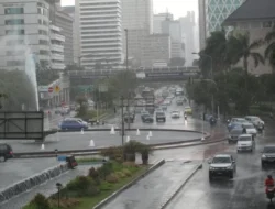 Sebagian Besar Wilayah Jakarta Diguyur Hujan