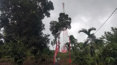 Tower BTS Resmi Berdiri di Nagari Langki, Sijunjung Kian Bebas Blank Spot